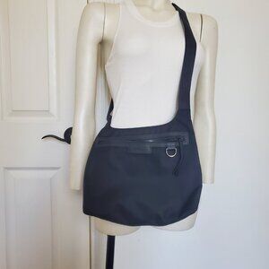 LONGCHAMP black neo flat crossbody messenger bag